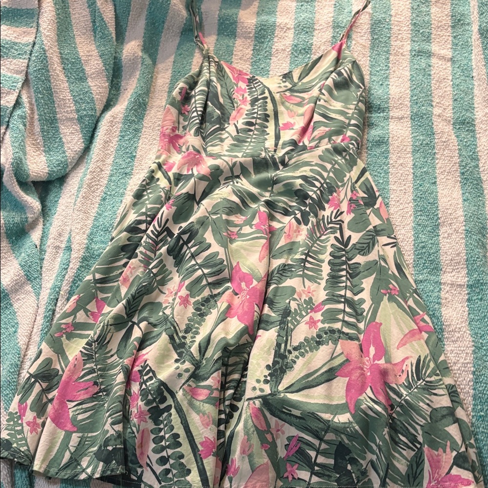 Old Navy Green and Pink Floral dress
